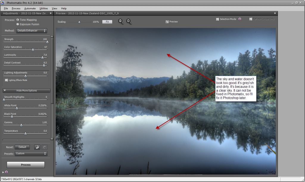 Photomatix default settings - step 4