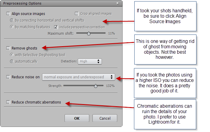 Preprocessing Options