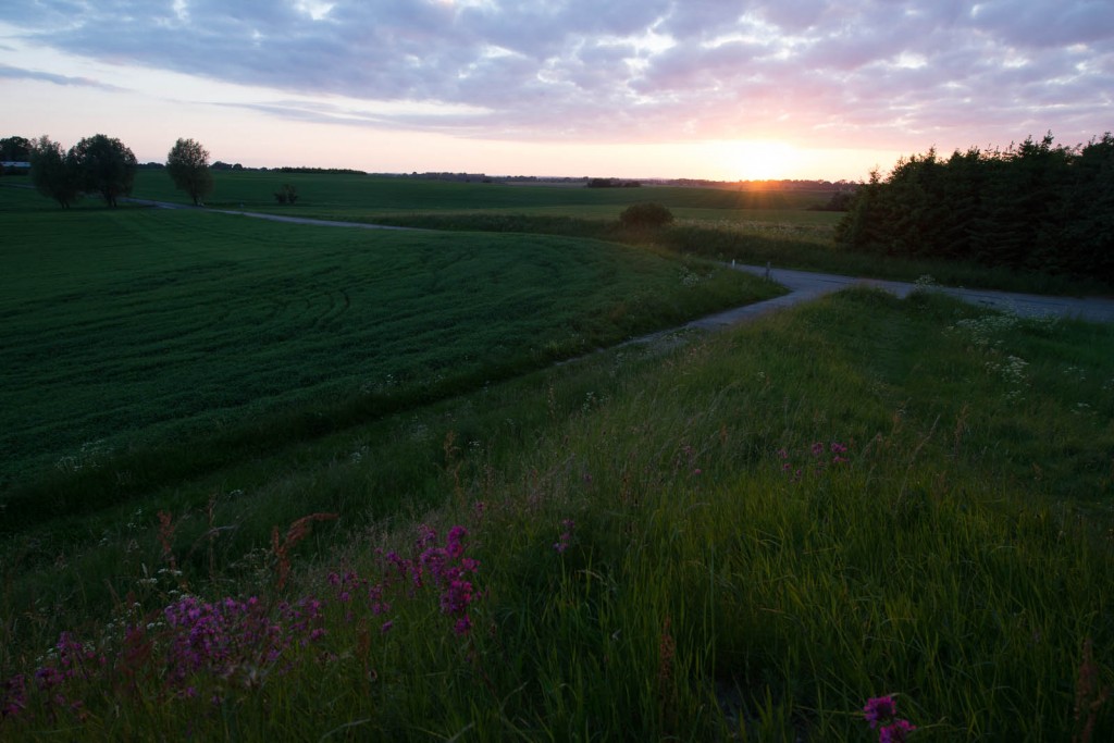 Denmark - Sunset from the old mound