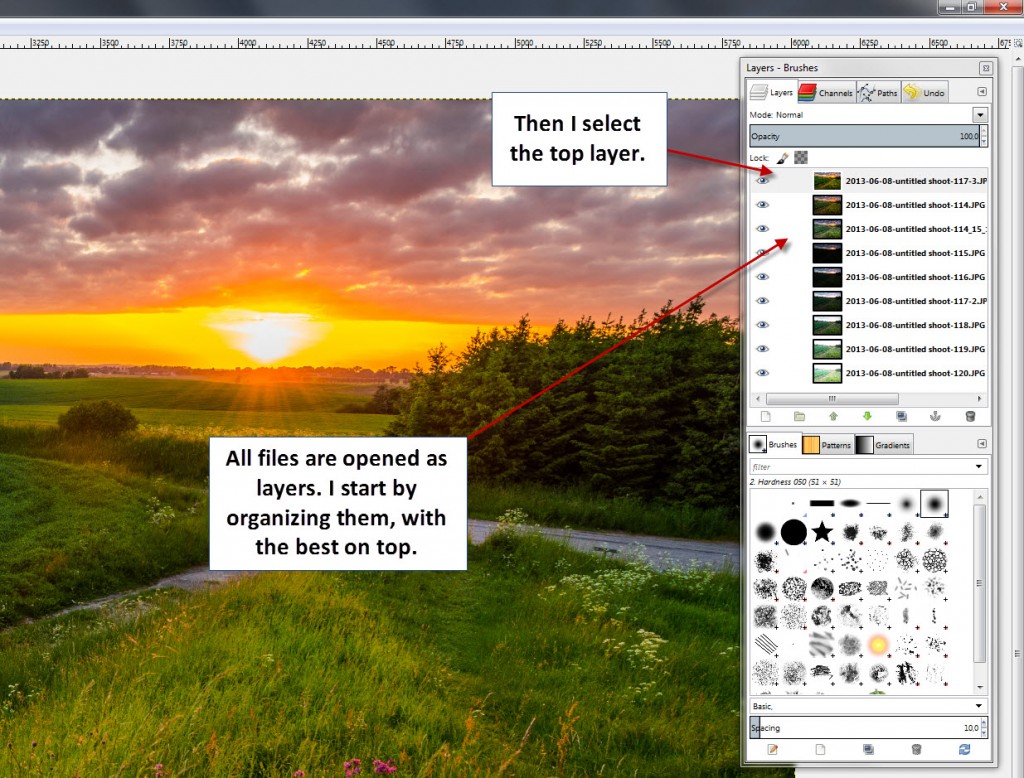 Step 02 - Gimp - Organize layers