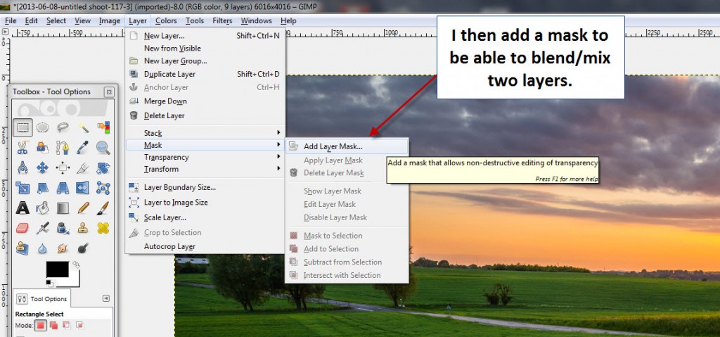Step 03 - Gimp - Add layer mask