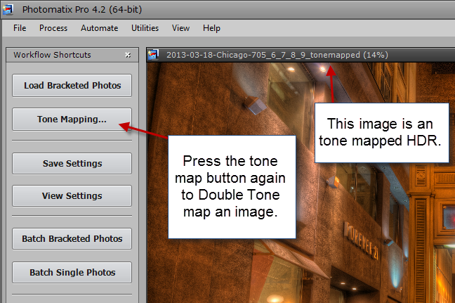 Step 2 Double tone mapping